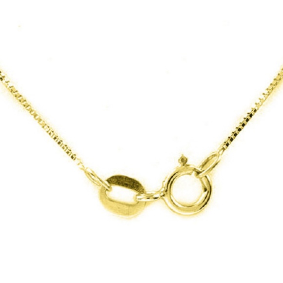 14K. SOLID GOLD NECKLACE WITH NATURAL WHITE TOPAZ - Picture 3 of 6